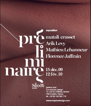 "Préliminaires" à la Galerie Slott